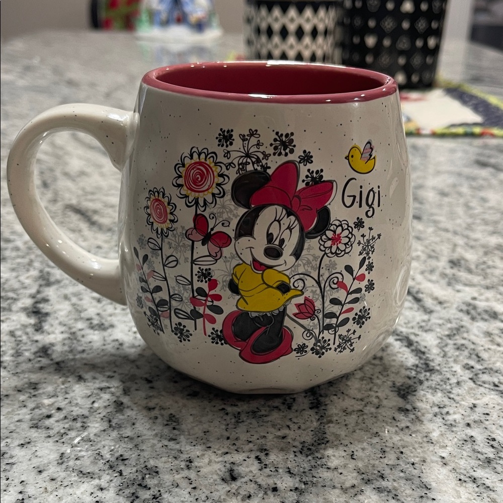 Disney Minnie Mouse Floral Mug - White and Pink